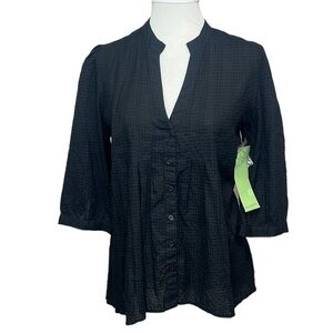 Nicolette Blue Square Design Blouse